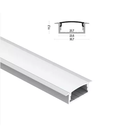 LED pravokotni aluminijasti profil za svetlobni trak